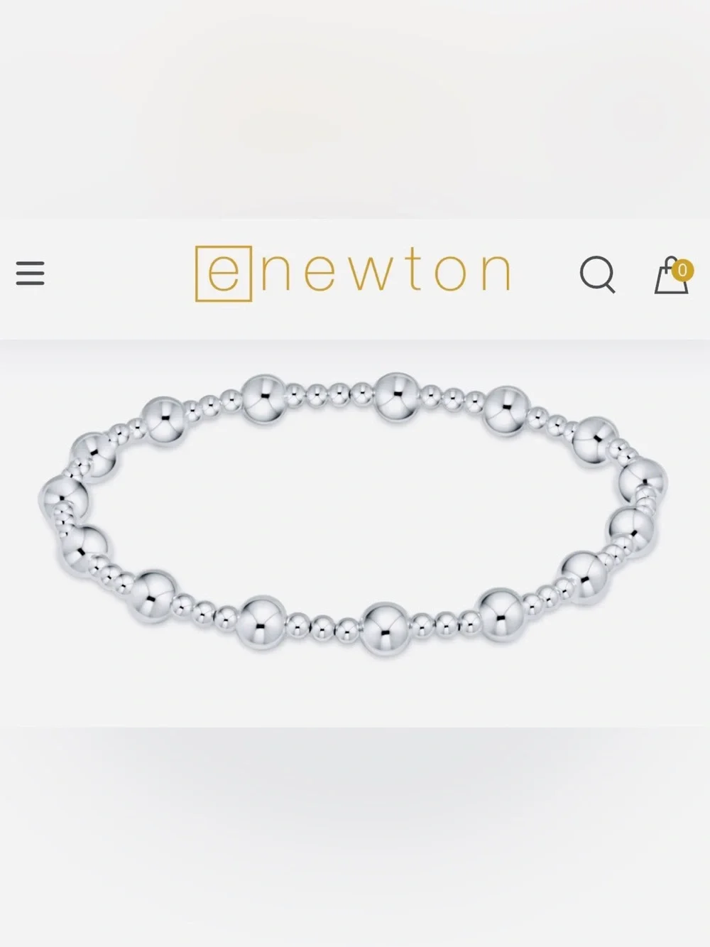 enewton Sincerity Sterling 5mm Beaded Bracelet in Silver
